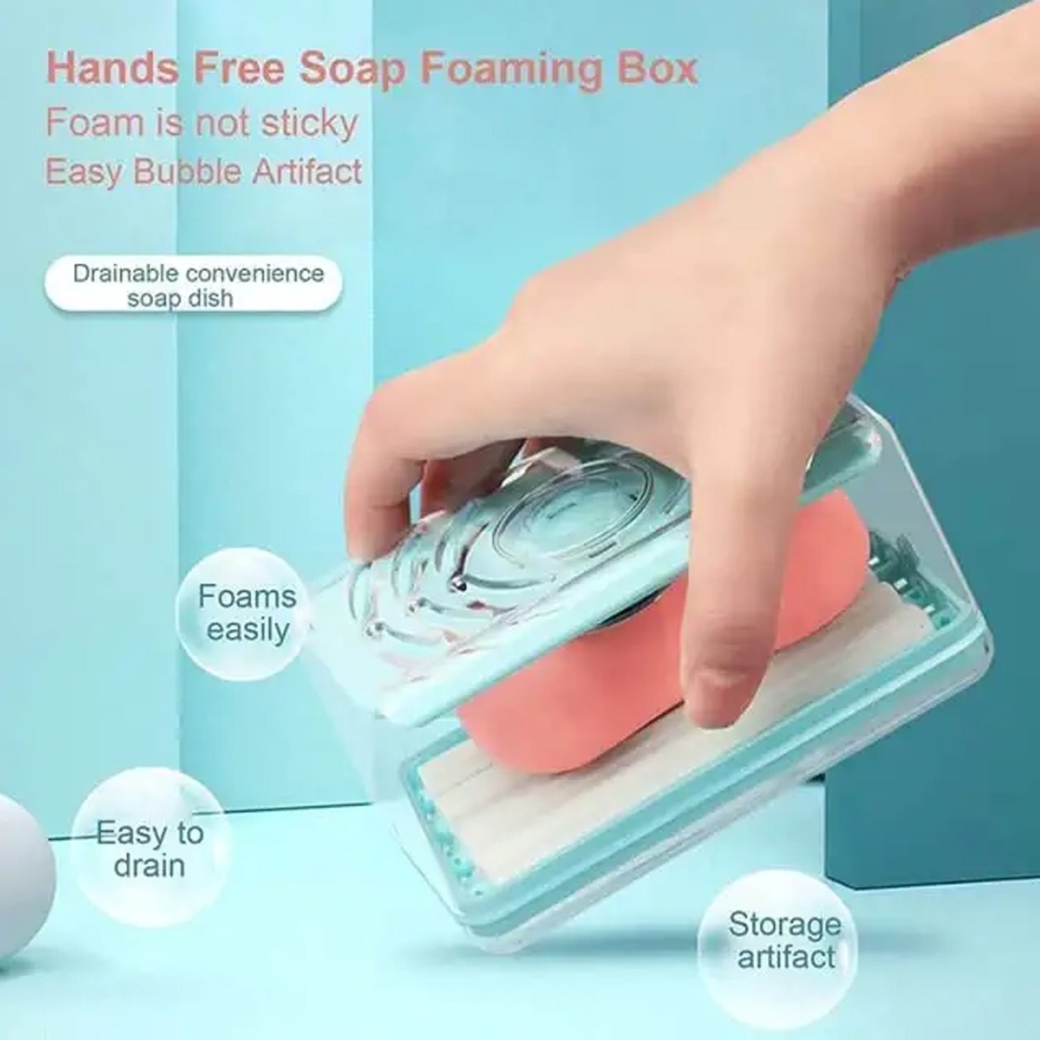 6296 2-in-1 Portable Soap Dish  Soap Dispenser With Roller And Drain Holes Multifunctional Soap Holder Foaming Soap Bar Box For Home Kitchen Bathroom 6296 2-in-1 Portable Soap Dish  Soap Dispenser With Roller And Drain Holes Multifunctional Soap Holder Foaming Soap Bar Box For Home Kitchen Bathroom